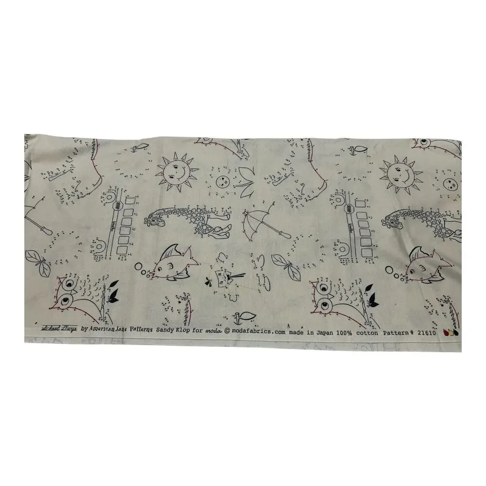 “School Days” By American Jane Patterns Cotton Fabric Dot-to-Dot Japan Moda